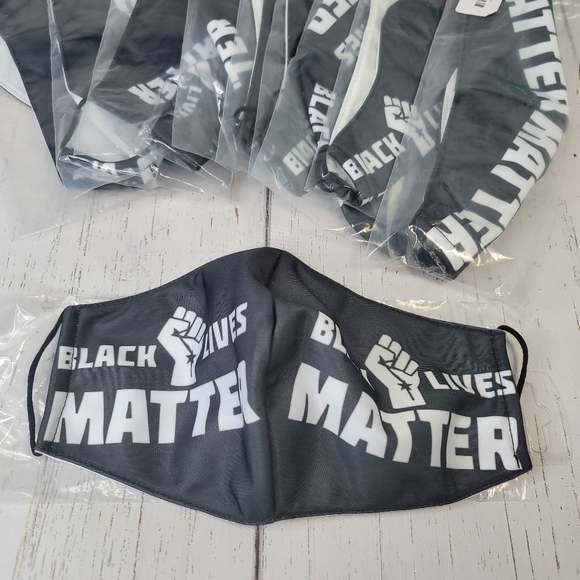 Black Lives Matter Face Covering Mask Organize Resist Speak Up Stand Up BLM 10pc - Picture 2 of 6